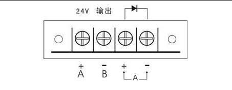 卸下變送器接線端的旋蓋，可以看到如圖所示的接線端子。